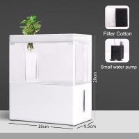 Pequeño Acuario Ecológico Para Sala De Estar Con Paisaje De Peces Alimentado Por USB Mini Acuario Doméstico De Plástico - details 1