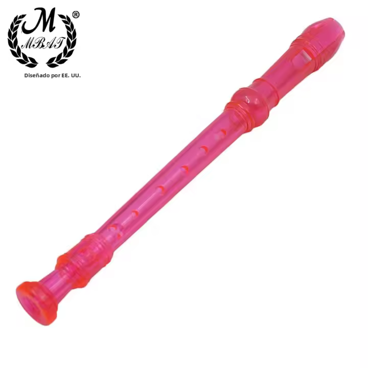 Flauta De Grabación M MBAT Transparente Con 8 Agujeros Instrumento De Viento De ABST Color Arco Iris Con Varita De Limpieza - 1