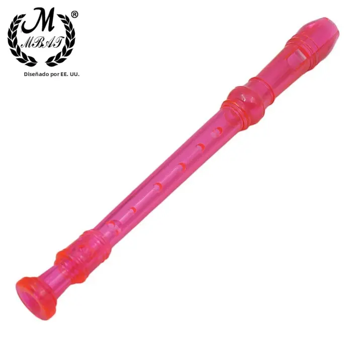 Flauta De Grabación M MBAT Transparente Con 8 Agujeros Instrumento De Viento De ABST Color Arco Iris Con Varita De Limpieza - 1