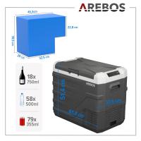 AREBOS Caja refrigerada 43L eléctrico coche nevera APP congelador caja camping - details 7