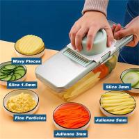 Cortador De Verduras Multifuncional En Acero Inoxidable Herramienta De Cocina Para Patatas Y Pepinos Ecológica Y Resistente - details 1