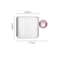 Taza De Café Expresso De Vidrio Pequeña Con Asa Y Taza Para Casa Decoración De Mesa Jugo De Carne Café Té Agua Eco-amigable - details 5