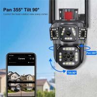 12MP 6K HD WiFi IP Camera Three Screens PTZ Camera Human Detection Auto Tracking Outdoor IP CCTV Security Protection Survalance Cam - details 5