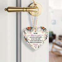 Colgante De Madera En Forma De Corazón 1pc Regalo Para Amigos Cumpleaños Regalo De Amistad Placa Colgante De Madera Irregular - details 4