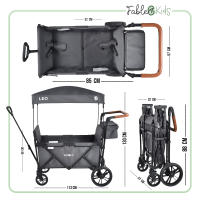 FableKids Carro de Mano LEO X2 Lite con Techo Plegable - Seguridad Garantizada - details 7