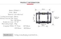 Soporte Fijo Para TV Universal Compatible Con Pantallas Plana De 14-32 Pulgadas Soporte De Pared Para LCD LED HDTV Monitor VESA 100x100 200x100 - details 3