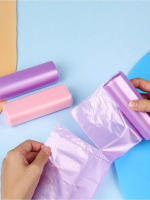 Paquete De 5 Bolsas De Basura Portátiles En Múltiples Colores Para Baño Dormitorio Oficina Toilette Sello Hermético Plano - details 3
