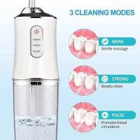 Irrigador Bucales Portatil, Irrigador Dental Portatil Viaje con 4 Boquillas 3 Modos,USB, 220ml Recargable Irrigador limpiador Dientes Agua Presion, IPX7 Impermeable - details 7