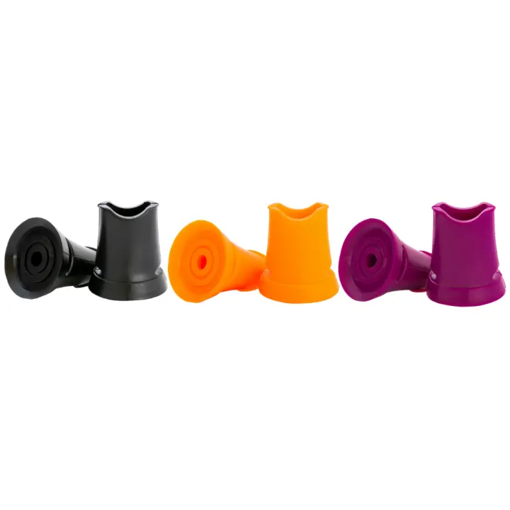 INDESmed | (2x) Conteras para Muleta y Bastón GUMmed: Ultraligeras (21g), Antideslizantes hasta 22º, Hechas en España, Compatibles con Tubos de 19 a 25mm, Máxima Durabilidad y Seguridad Garantizadas - 1