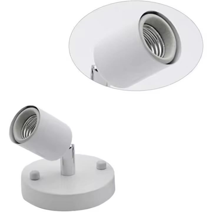 Foco de techo regulable, luz de pared con cabezal regulable (bombilla no incluida) (blanco) [Clase energética A+] - 1