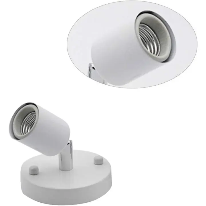 Foco de techo regulable, luz de pared con cabezal regulable (bombilla no incluida) (blanco) [Clase energética A+] - 1