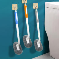 Cepillo De Limpieza Para Inodoro De Pared S-Curva Cabeza Flexible Accesorios De Limpieza Del Hogar Pelo Suave Herramientas De Limpieza - details 1