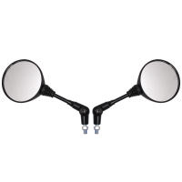 Espejo Lateral Universal Para Motocicleta Negro 10mm Espejo Retrovisor Antideslizante Plegable De Forma Redonda Accesorios De Motocicleta - details 0
