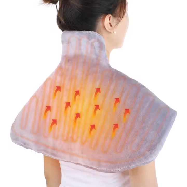 Manta eléctrica con calefacción para espalda y cuello, almohadilla para mantener el calor, hombros, piernas, músculos, alivio del dolor, chaleco, lavable a máquina esterilla, Invierno - 1