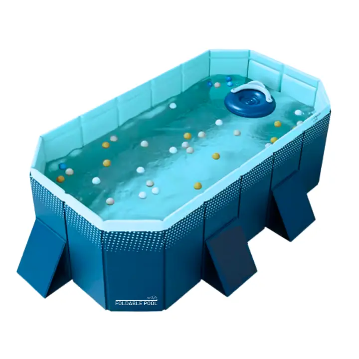 INDUSTEX - Piscina Plegable Foldable Pool, 180X110X50cm, Piscina para niños, Piscina para Perros portátil, Piscina Plegable, bañera, Piscina Juguete, Adecuada para niños, Mascotas Medianas - 1