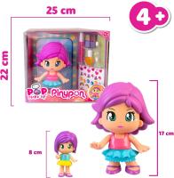 Pinypon - Pop & Make Up Muñeca y maquillaje Figura de 17 cm para Maquillar, Decora sus Uñas o Cara con Pegatinas Famosa (PNY70000) - details 2