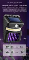Lámpara Solar LED Mosquitera UV Con Electrochoque Inteligente De Inducción Humana Luz De Pared Impermeable Para Exteriores 30 Metros Cuadrados - details 0