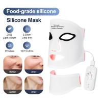 Máscara De Silicona LED Con Cuello 7 Colores Terapia De Luz Roja Fotón Infrarroja Flexibilidad Facial Máscara Reparación De Piel Sin Cable Usar - details 5