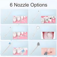 Irrigador Inalámbrico con 4 Posiciones de Control del Agua a Presión con Batería Recargable, Eliminación de Placa Dental óptimo para Viajar y para Baños Pequeños,6 Boquillas - details 11