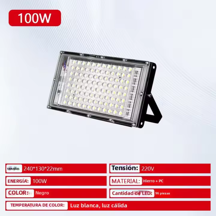 Lámpara De Pared Exterior LED IP65 Impermeable 50W 100W 200W 220V Luz De Inundación Reflector De Calle Iluminación Exterior Moderna - 1
