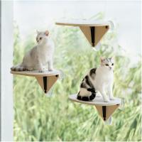 1 Plataforma de Madera, Rascador y Zona de Descanso Para Gatos, Ideal para Dormir al Sol, Trepar y Disfrutar de Vistas 360° (29 × 26,3 × 21,9 cm) Hamaca de Ventana para Gatos con Ventosas Transparentes Extra Fuertes – Torre Elevada - details 1