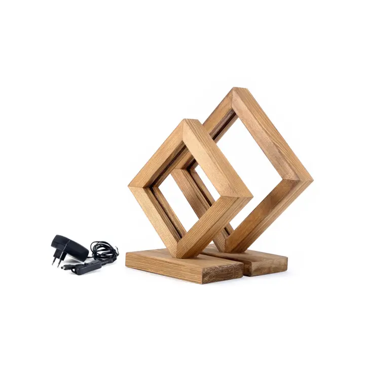 Lámpara de sobremesa WELLHOME - Marrón, 35x37x12 - 1