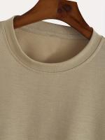 Camiseta De Algodón Puro 100% Para Hombre Verano Suelta Casual Estampado Cómoda Y Transpirable Cuello Redondo Manga Corta Top - details 6