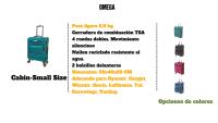Maleta de Cabina Pequeña Omega – 55x40x20/25 cm, 36L – Nylon Reciclado Eco-Friendly, 4 Ruedas Dobles Silenciosas, Cerradura TSA, Tiradores Telescópicos de Aluminio – Ligera y Perfecta para Viajes - details 1
