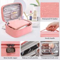 Bolsa de maquillaje para Mujeres, Bolsa de artículos de viaje, bolsas de Cosméticos grandes impermeables, Bolsa organizadora de maquillaje, juego portátil - details 2