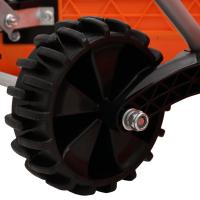 vidaXL Pala quitanieves de doble ángulo mango extensible acero naranja 77 cm - details 5