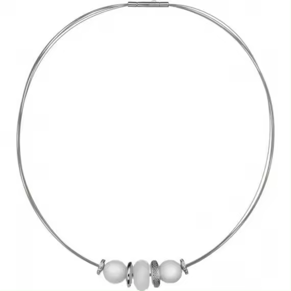 Collar Skagen SKJ0320040 de Acero con Piedras de Cristal Elegante y Moderno - 1