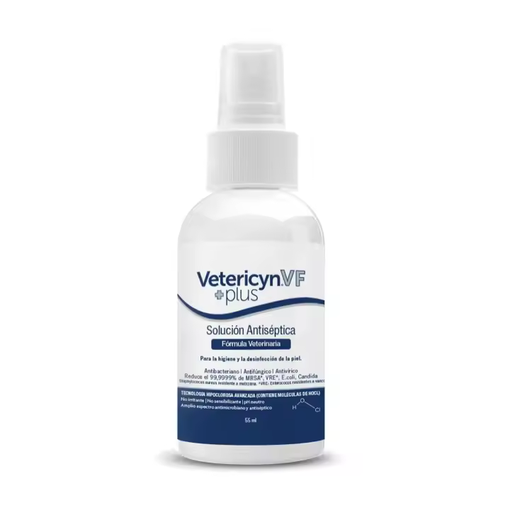 Vetericyn VF plus líquido 55 ml Solución antiséptica para limpiar y tratar heridas, quemaduras e infecciones en animales de todas las especies Urano - 1