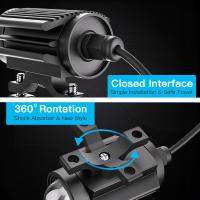 Luz Auxiliar Para Motocicleta Mini Luz De Conducción Completa Conjunto De Faros Antiniebla Para Vespa Honda 6000K LED 12V - details 2