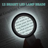Lupa Iluminada, Lupa de mano de gran augmentation 30x, Lupa Para Leer Libros con 12 LEDs - details 0