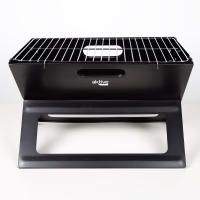AKTIVE - Barbacoa Portátil y Plegable a carbón de acero Negra y rectangular, Con asa de transporte, Medidas 45x29x30cm, Fácil de montar y transportar, parrilla camping, terraza, balcón CALIDAD DE CONFIANZA - details 2
