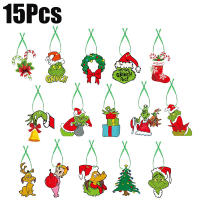 Bandeja Decorativa De Navidad 2024 Con Santa Claus Snowman Y Ciervo Colgante Para Decoración De Puerta En Casa Adornos Navideños Noel - details 11