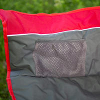 Aktive - Silla mecedora de camping plegable, con cojín y bolsillos laterales de malla, fabricada en acero y poliéster acolchado, incluye bolsa de transporte con asa, ideal para uso en exteriores, sillas plegables, mecedoras de jardín, mecedoras, balancín - details 5