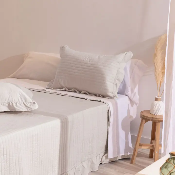 Colcha Don Algodon Hester Beige - 1