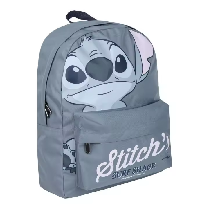 Mochila Casual de Stitch - Color Azul - 32x12x42 cm - Fabricada en Poliéster - Estampado con Motivos de Stitch - 1