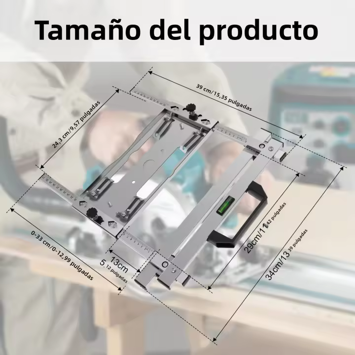 Guía De Corte Ajustable De Acero Inoxidable Herramienta De Posicionamiento De Borde Para Tabla De Corte Toorise - 1