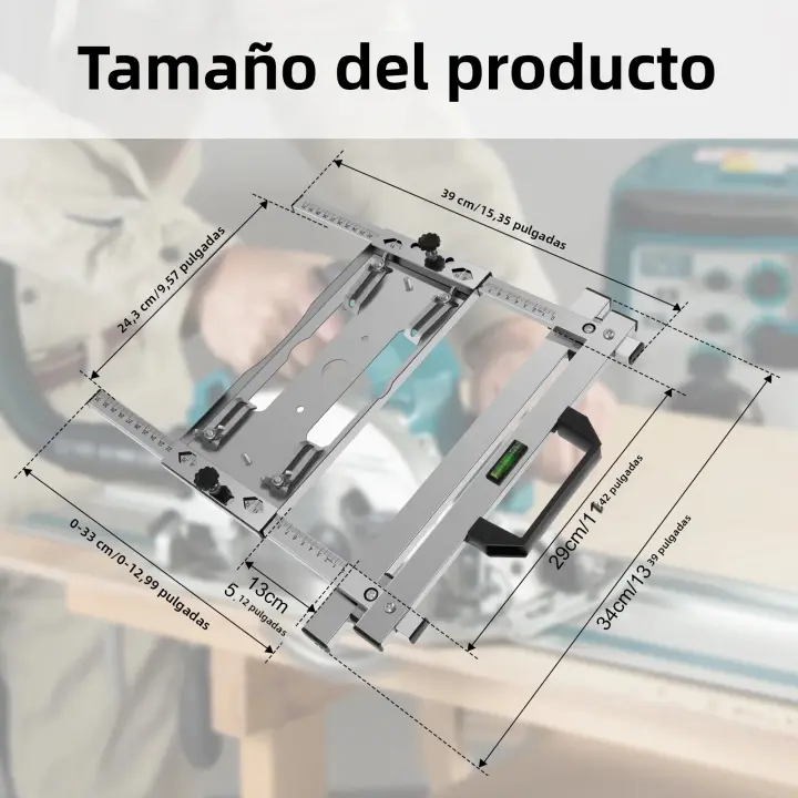 Guía De Corte Ajustable De Acero Inoxidable Herramienta De Posicionamiento De Borde Para Tabla De Corte Toorise - 1
