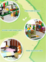Bloques De Construcción Creativos 997Pcs Vistas De Calle Restaurante Chino Edificio De Tres Pisos Arquitectura Ciudad Mini Bricks Juguetes Para Niños Regalo - details 4