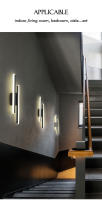 Lámpara De Pared Moderna LED Nordic 12W Negra Con Sombrilla De Acrílico Iluminación Dual Interior Para Cocina Dormitorio Estudio Baño - details 5