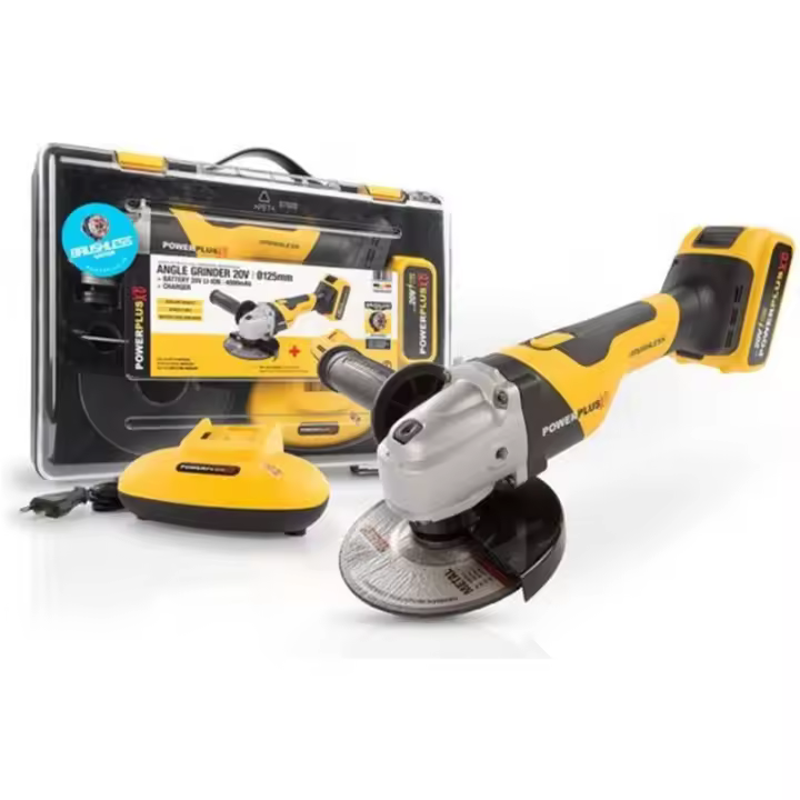 POWER PLUS POWXB20050 AMOLADORA ANGULAR 20V 125MM MOTOR BRUSHLESS  - Envío 24/48hrs - 1