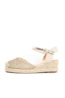 Lyla Wang alpargatas cuñas bajas de espartos con plataforma mujer diseño trenzada plantilla acolchada - details 1