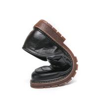 Nuevos Loafers Para Hombre En Cuero Patentado Con Patrón De Piedra Zapatos De Boda Y Casual Con Punta Redonda Cierre SLIP-ON - details 6