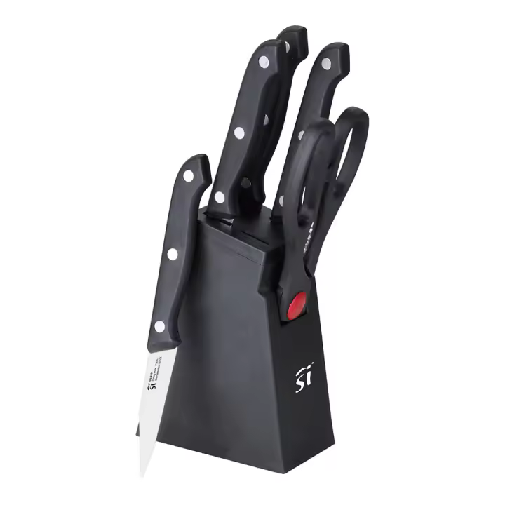 Juego de 6 piezas cuchillos de cocina + tacoma acero inox sg-4181 san ignacio - 1
