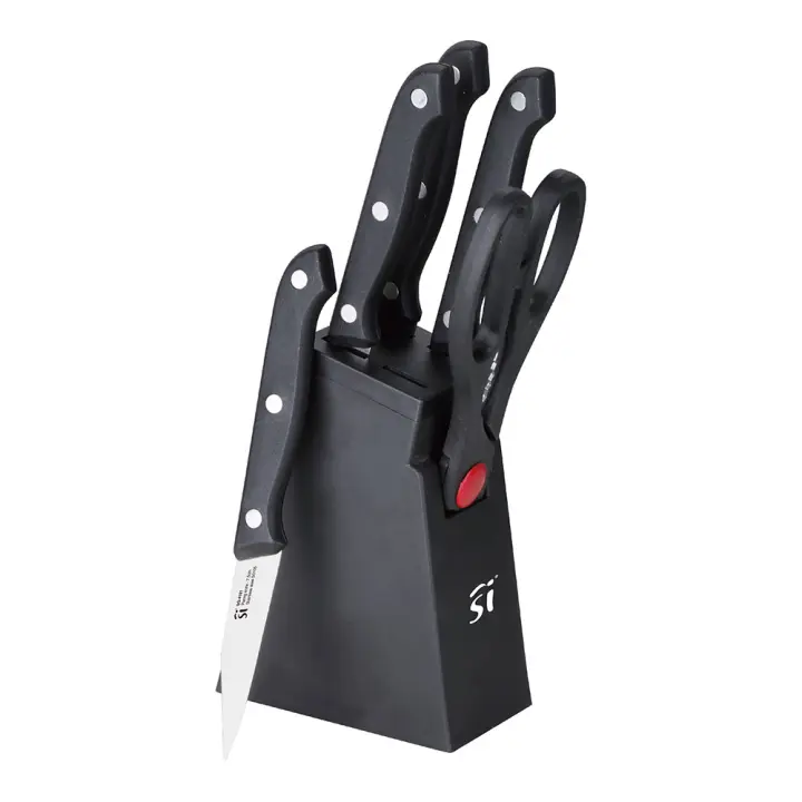 Juego de 6 piezas cuchillos de cocina + tacoma acero inox sg-4181 san ignacio - 1