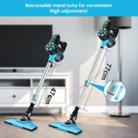 YISORA N3 Aspiradora Inalámbrica, succión potente de 17 kPa, cubo de polvo de 0.7L, 40 minutos de tiempo de funcionamiento, capacidad de 2200mAh, nivel de ruido de 70dB, azul claro - details 6
