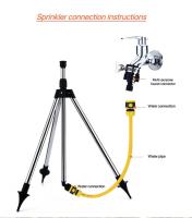 Riega 360 Grados Con Trípode Magnum Set De Riego Automático Para Jardín Y Paisajismo Herramienta De Riego Metálica - details 3
